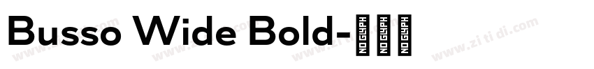 Busso Wide Bold字体转换